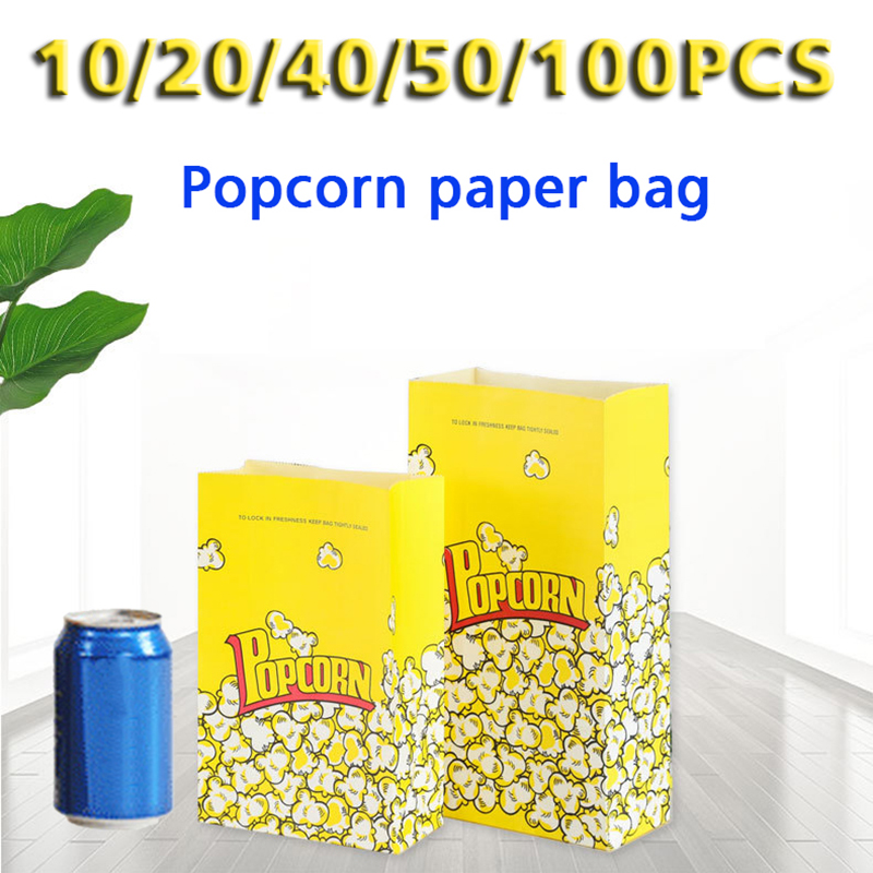 Food Snacks Gifts - 10/20/30/50/100 SZT. Żółte papierowe torby na