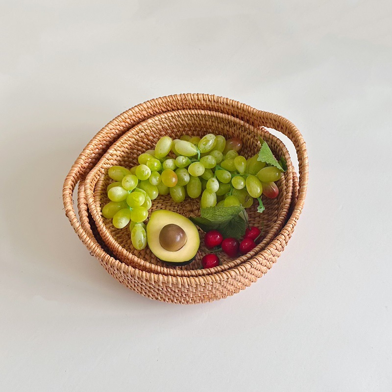 Food Snacks With Fiber - Patera na owoce z rattanu w