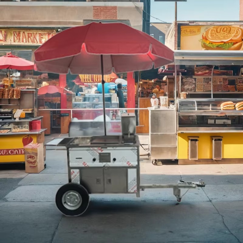 Kompaktowy mobilny wózek na pr – Street Food Snacks recenzja i cena