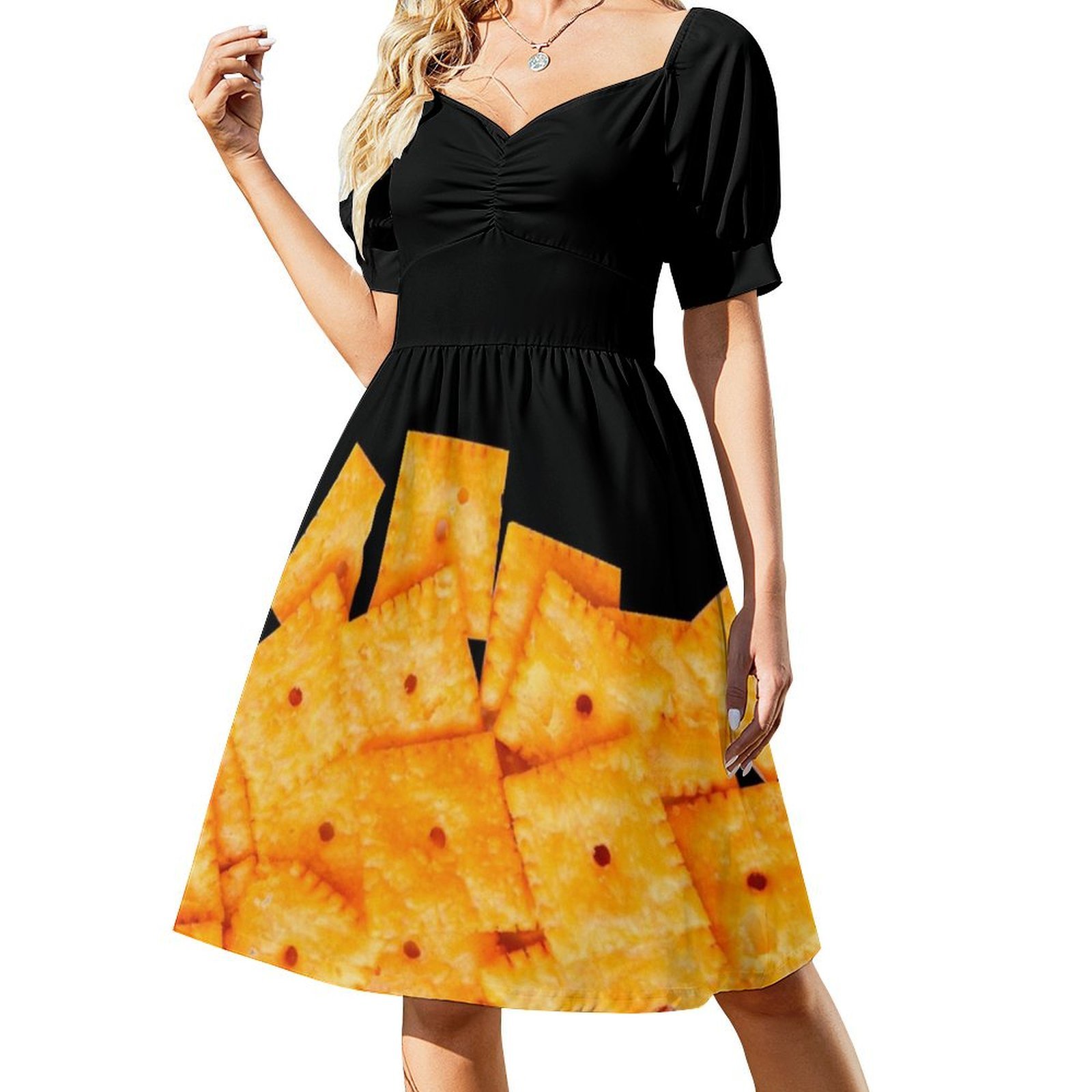 Sukienka damska Cheez It, eleg – Food Snacks Options recenzja i cena