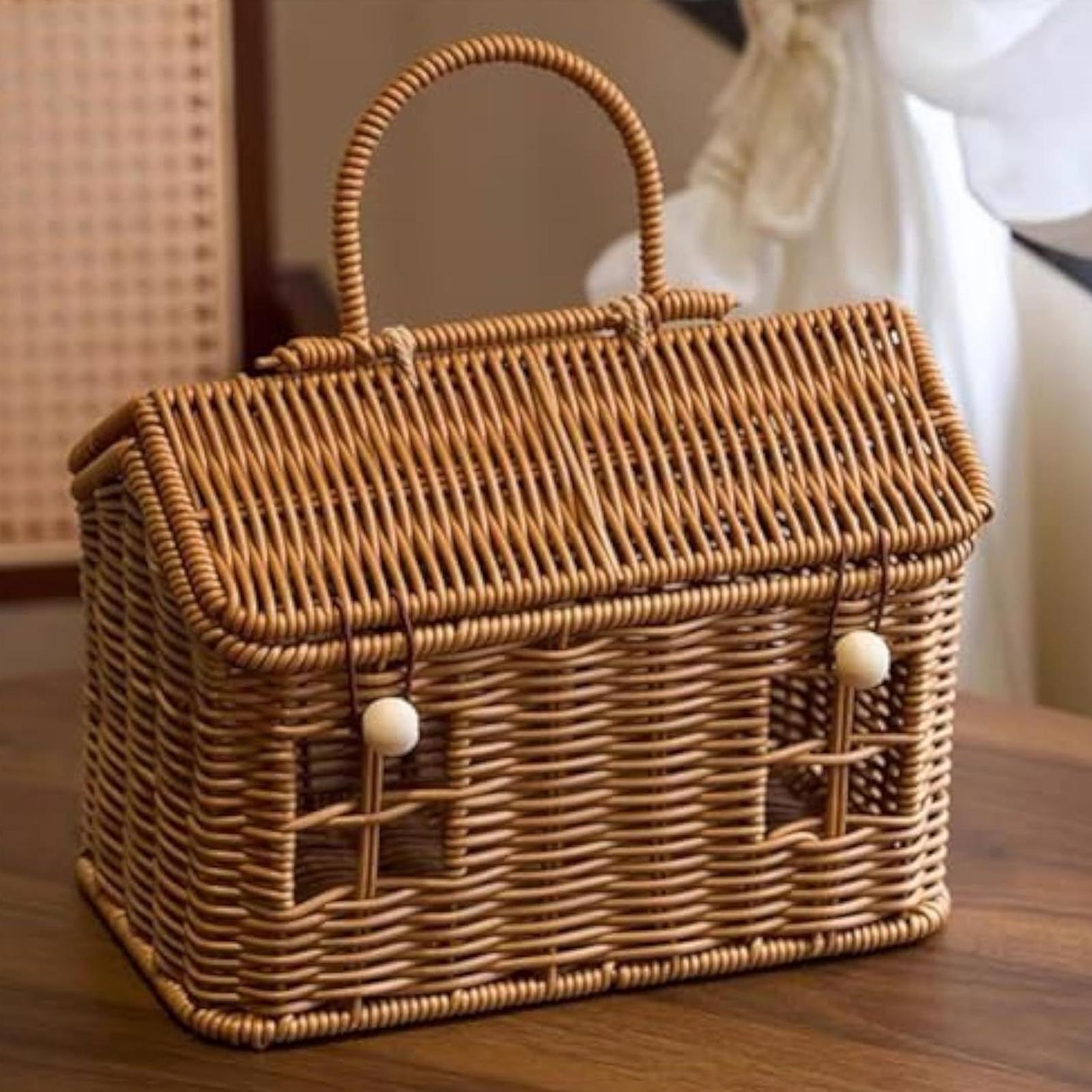 Kosz rattanowy w stylu vintage – Food Snacks With Fiber recenzja i cena